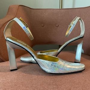 Iridescent heels perfect for a night out on the town.
